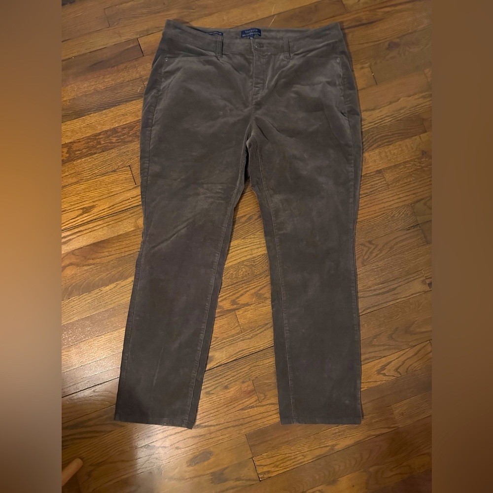 NWOT Talbots Women Plus Size 16W Gray Corduroy Pants